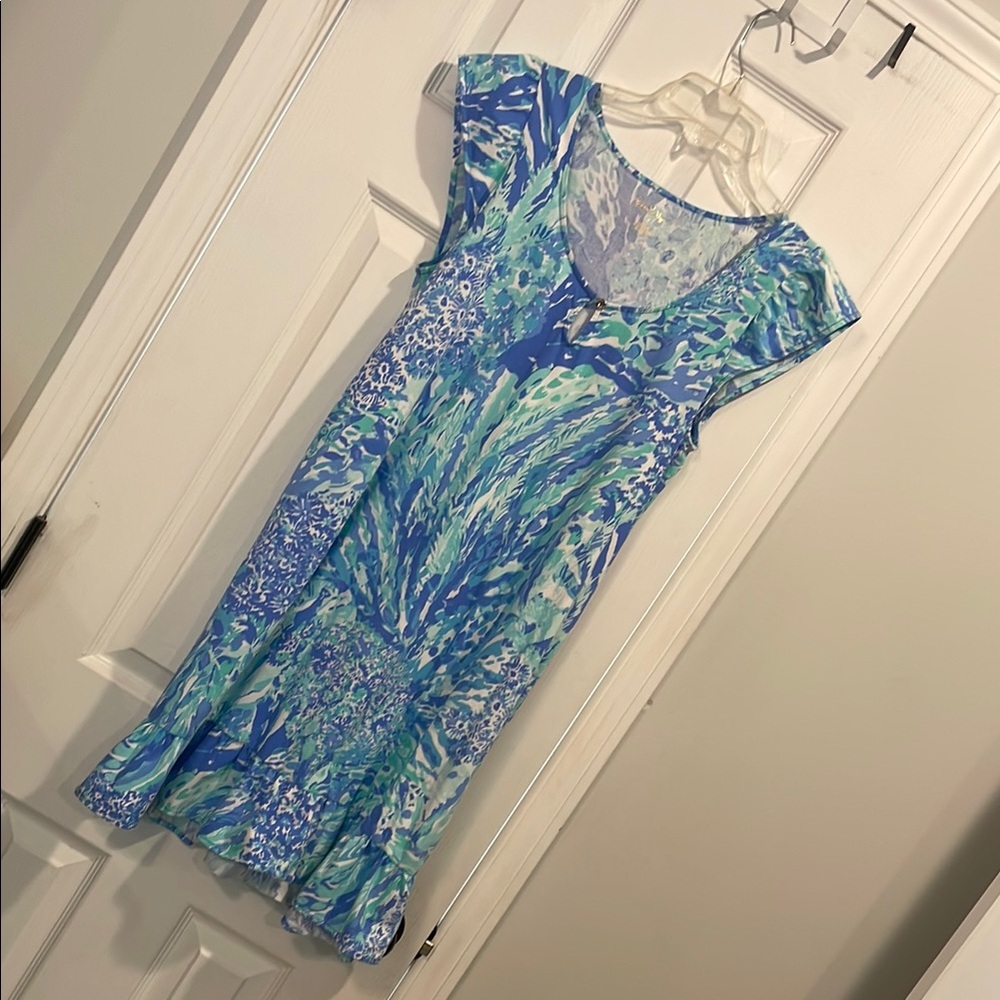Lilly Pulitzer Blue and Green dress Like new size medium